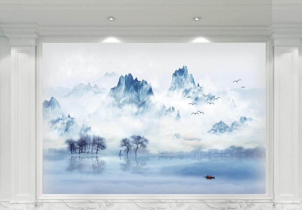 u34471pih1m - Пейзаж озера з деревами та горами на задньому плані - tegory