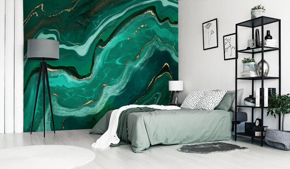 Абстрактні хвилі у відтінках бірюзи u33149pib1m - Абстрактні хвилі у відтінках бірюзи - tegory