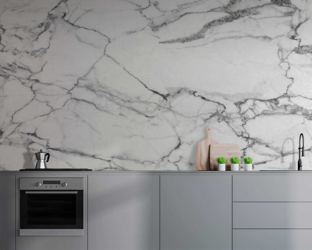 White and black marble