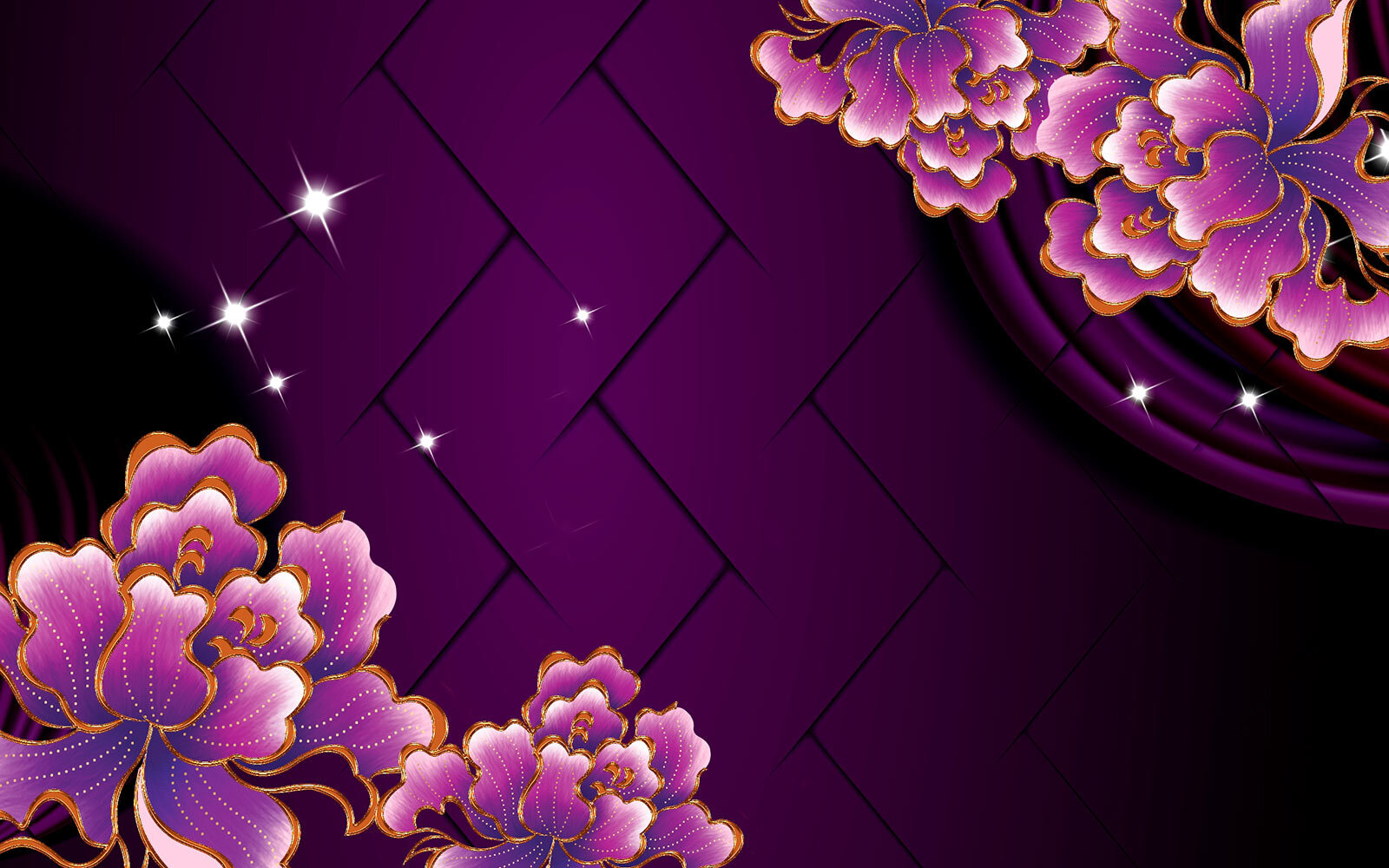 u32413p - Квіткова елегантність на глибокому фоні - tegory