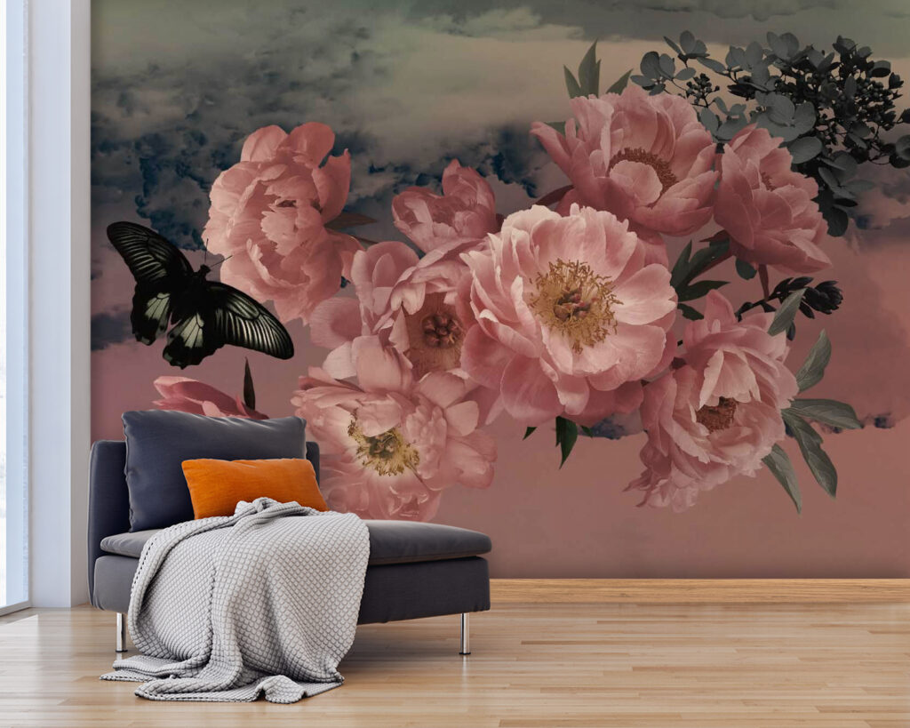 u30607pig25m 1024x819 - Метелик літає над букетом рожевих квітів - tegory