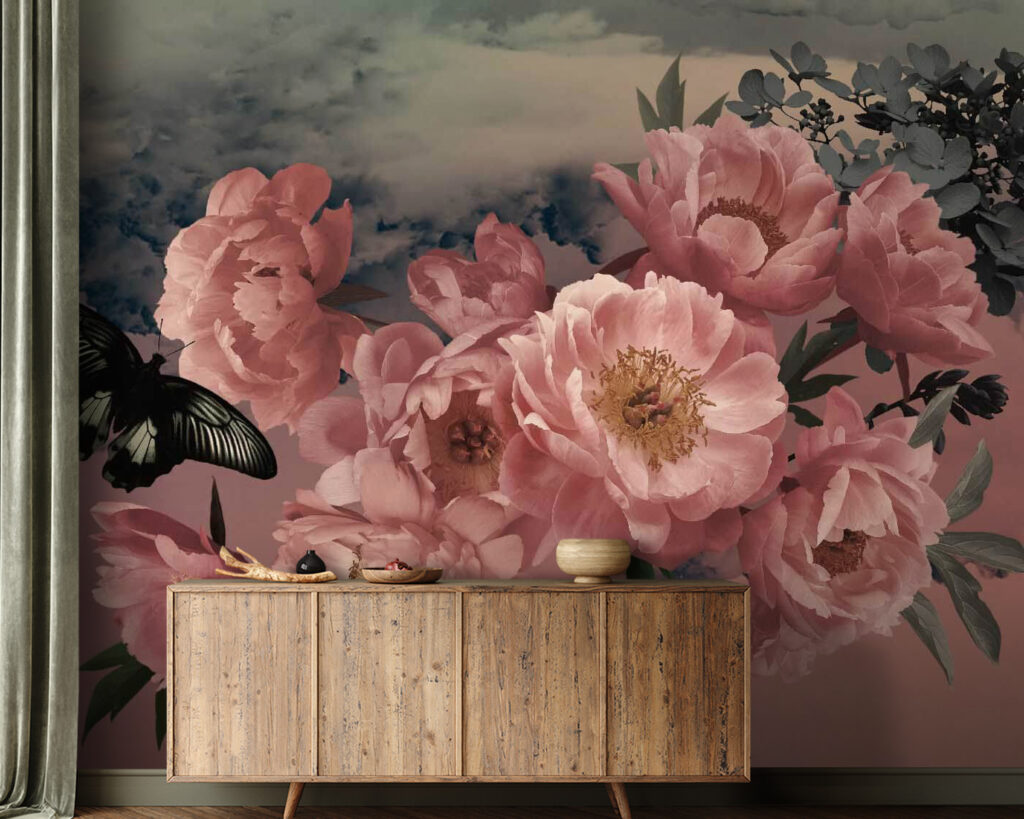 u30607pig21 1024x819 - Метелик літає над букетом рожевих квітів - tegory