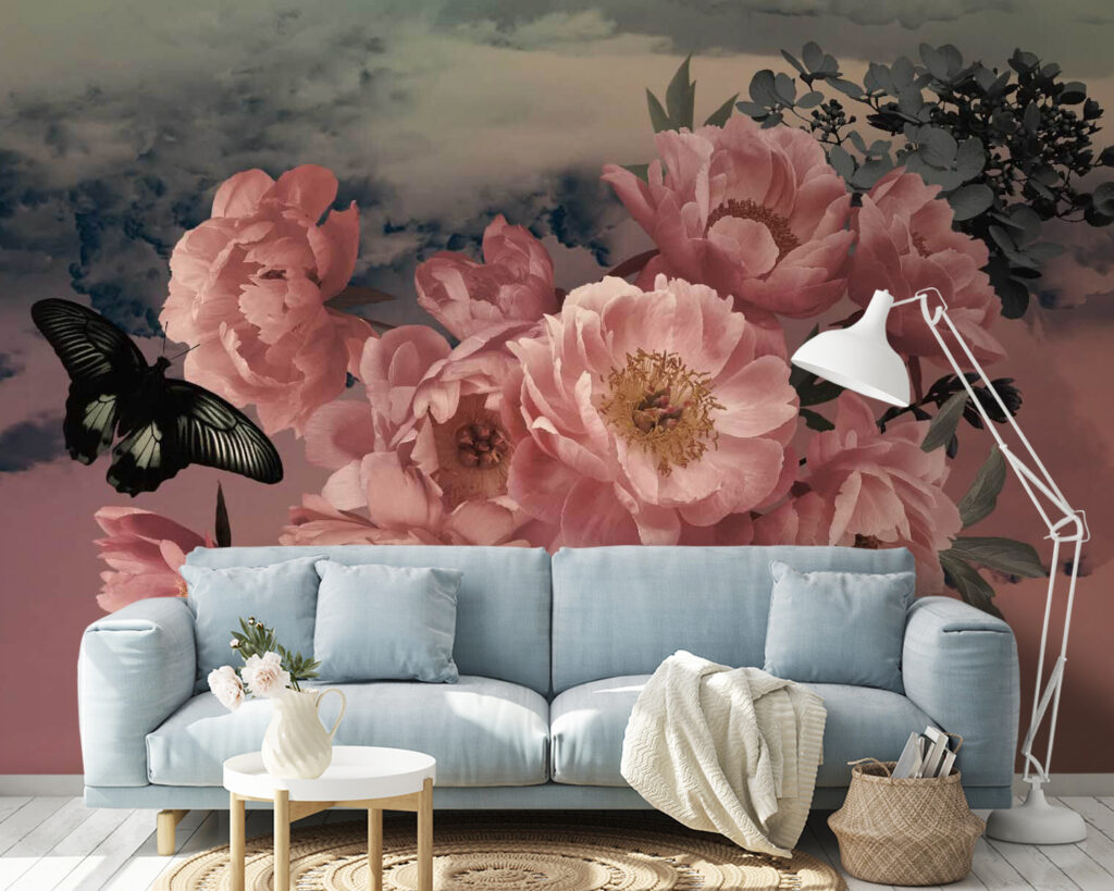 u30607pig14 1024x819 - Метелик літає над букетом рожевих квітів - tegory