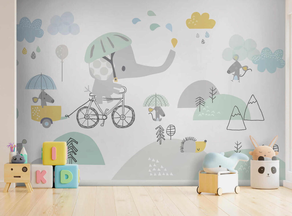 u28124pir6 1024x756 - Мультяшний слон на велосипеді - tegory