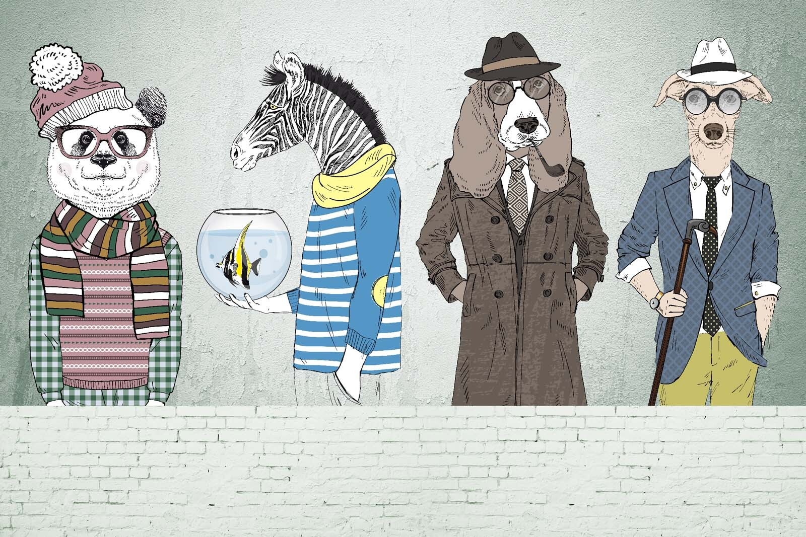 Стіна з головами тварин u27417p - Стіна з головами тварин - tegory