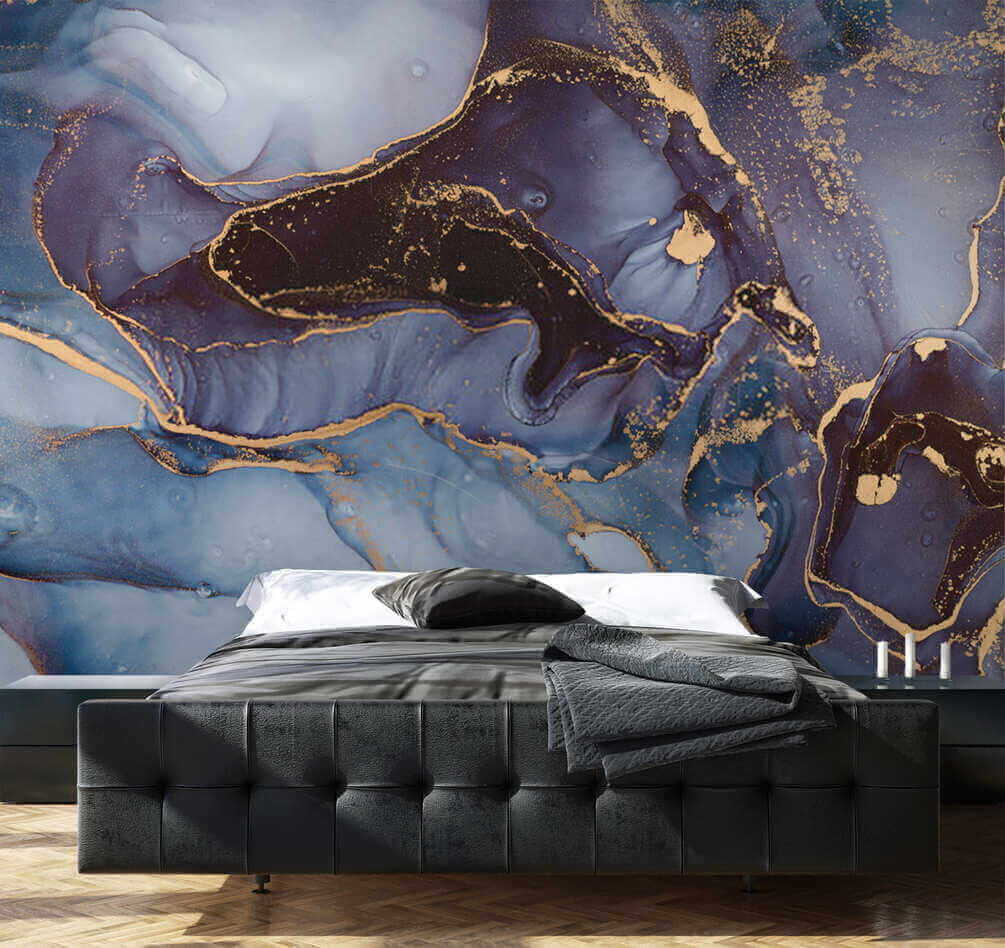 Elegant Sapphire and Metallic Streams