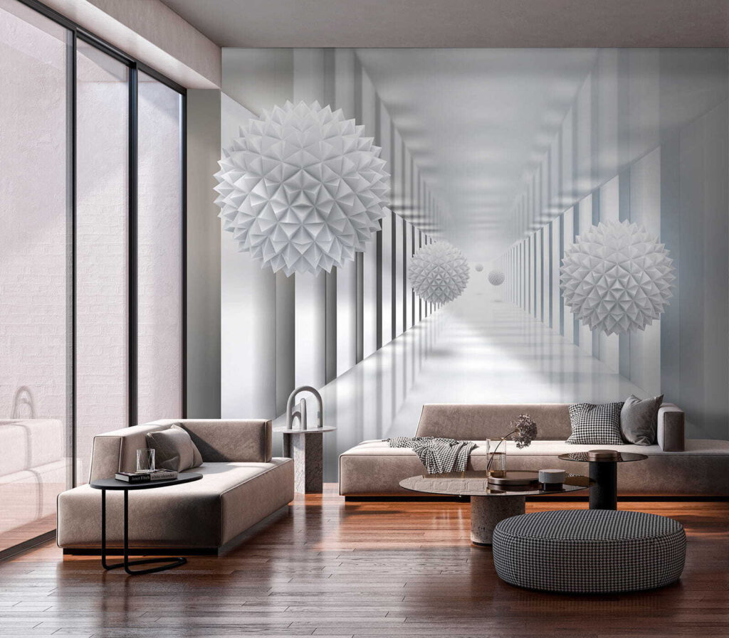 White room with white balls White room with white balls