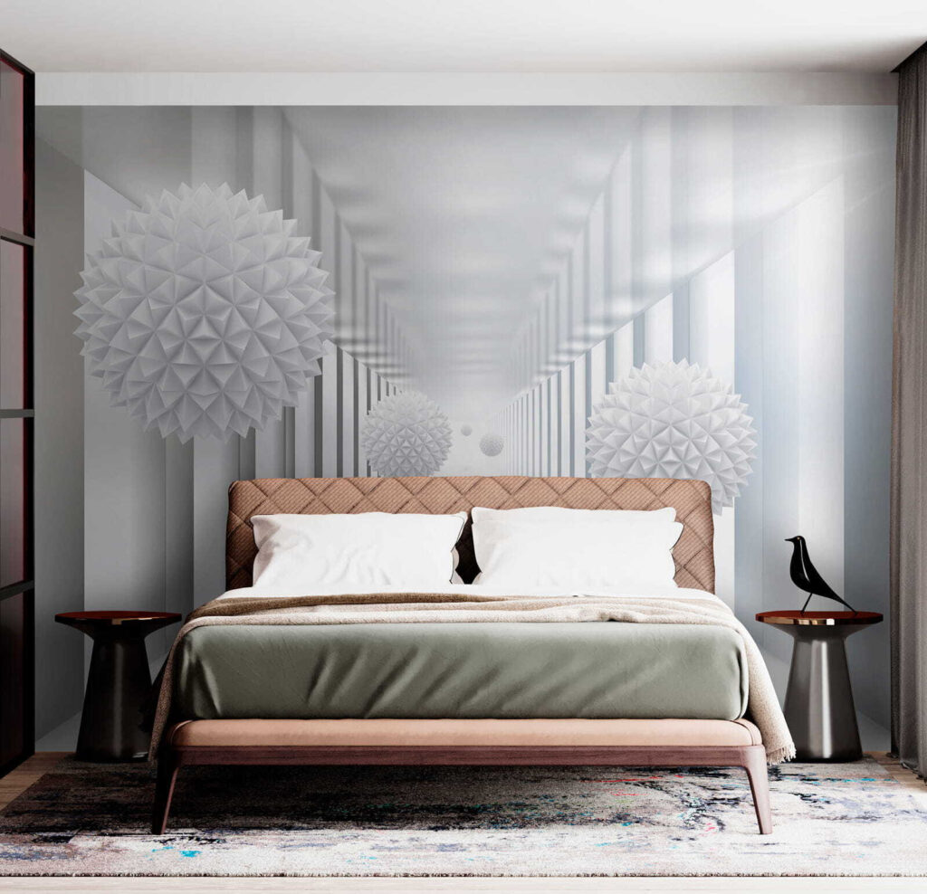 White room with white balls White room with white balls