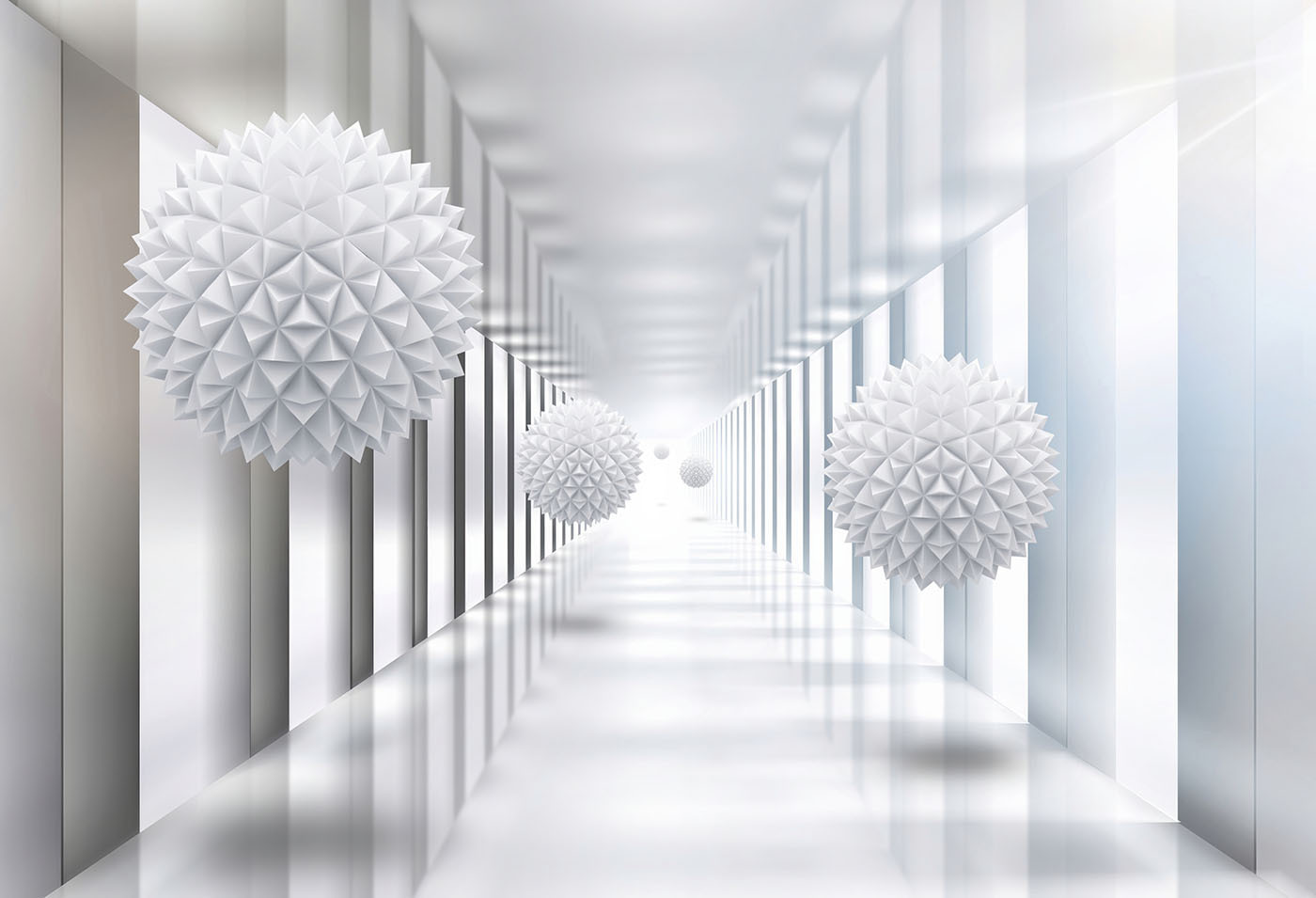 White room with white balls White room with white balls