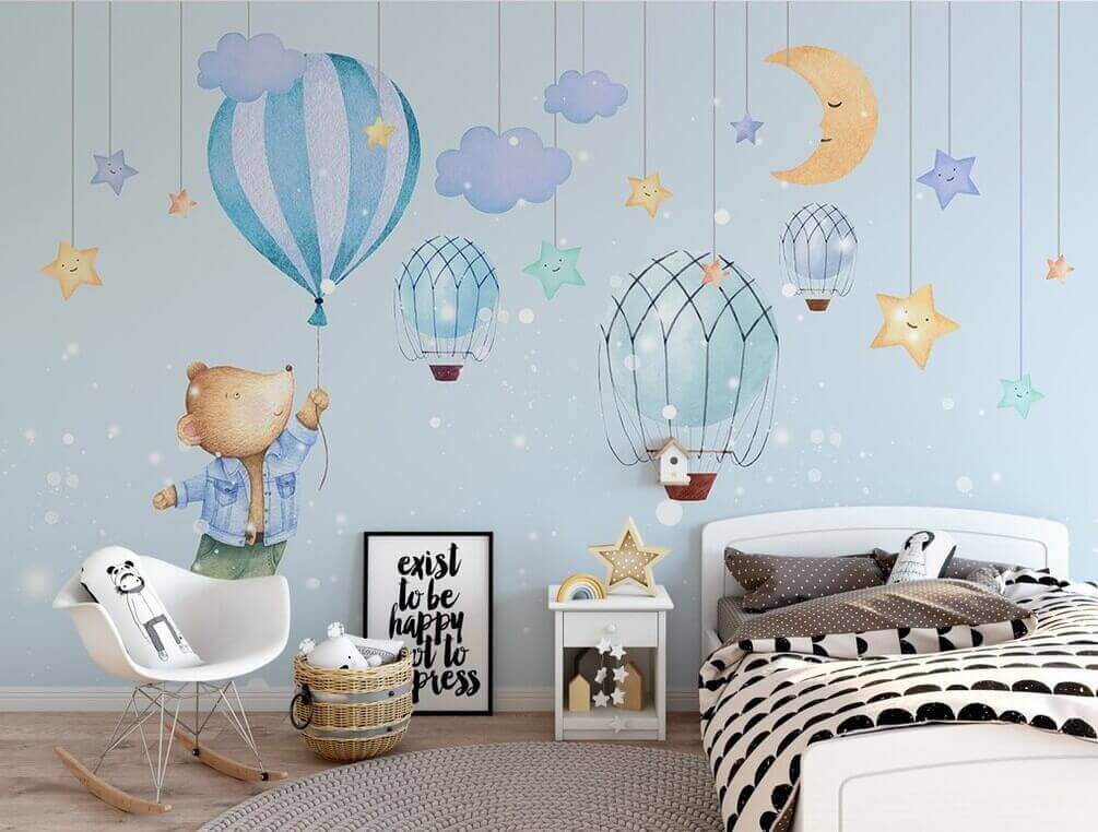 u22950pir2 - Мультяшний ведмідь, який тримає повітряну кульку - tegory