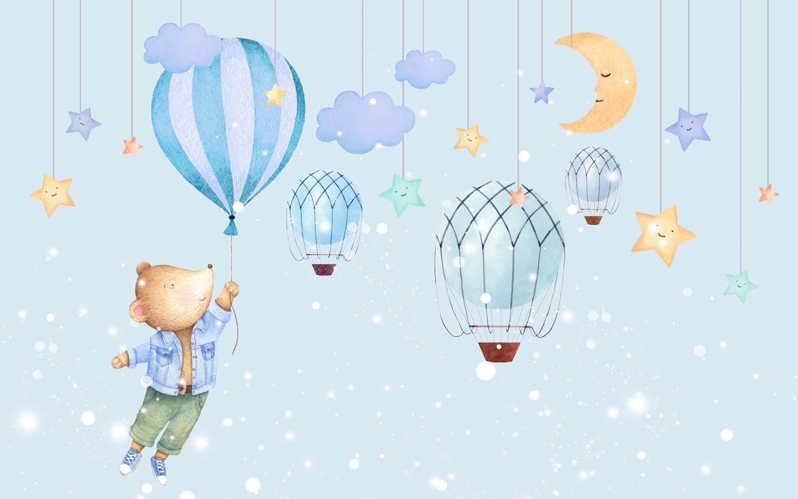 u22950p - Мультяшний ведмідь, який тримає повітряну кульку - tegory