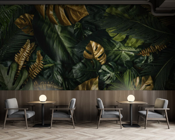 Lush leaves with metallic hues