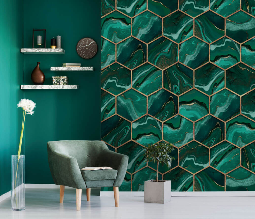 u20398pig1m - Яскравий дизайн шестикутного мармурового візерунка - tegory