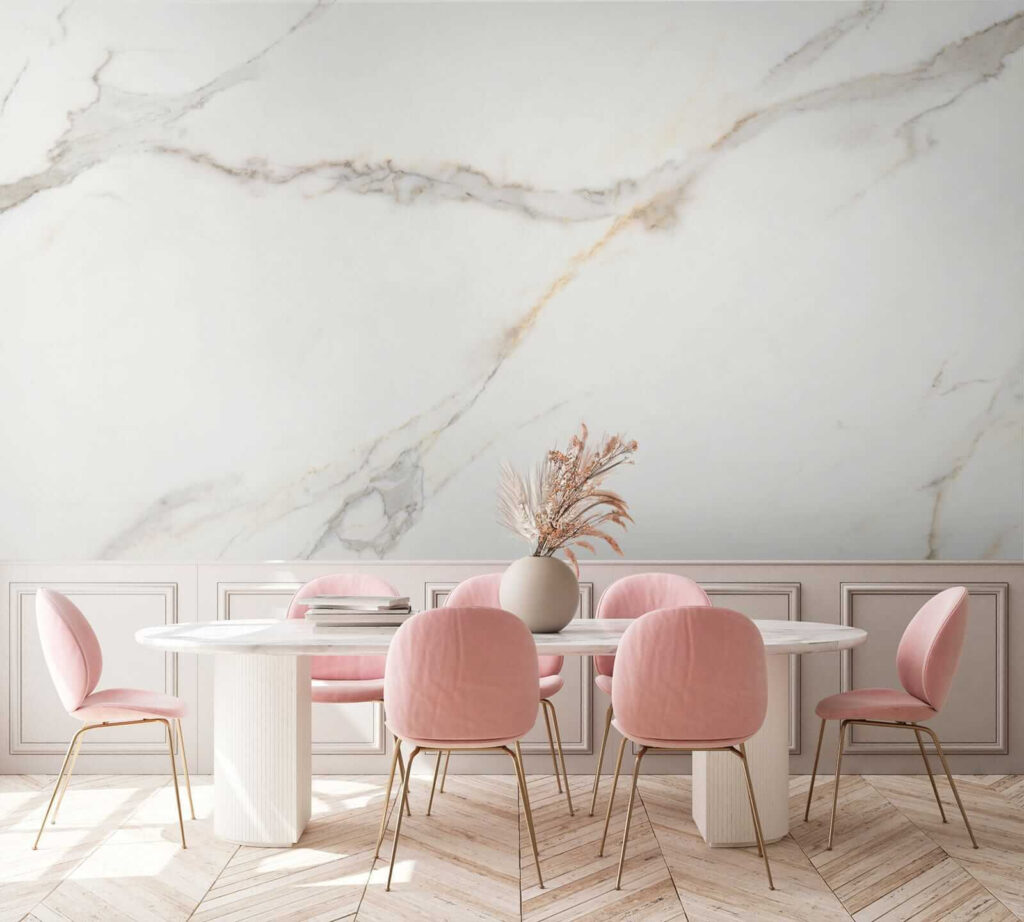 Elegant White Marble with Veins