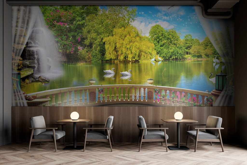 Вид на ставок з птахами та деревами u18753piz1 1024x683 - Вид на ставок з птахами та деревами - tegory