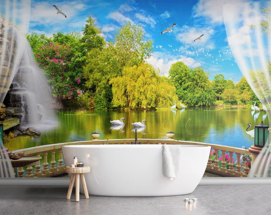 Вид на ставок з птахами та деревами u18753pit1 1024x812 - Вид на ставок з птахами та деревами - tegory