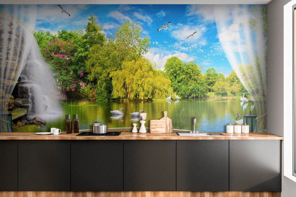 Вид на ставок з птахами та деревами u18753pik3 1024x683 - Вид на ставок з птахами та деревами - tegory