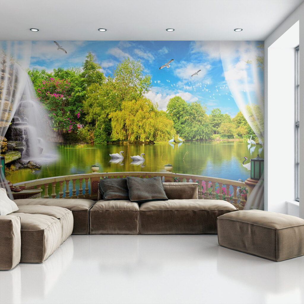 Вид на ставок з птахами та деревами u18753pig1 1024x1024 - Вид на ставок з птахами та деревами - tegory