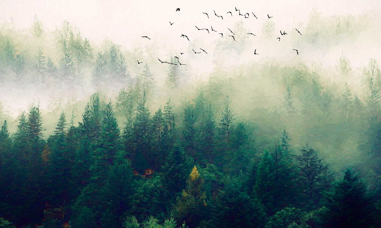 u18632p - Птахи летять над лісом - tegory