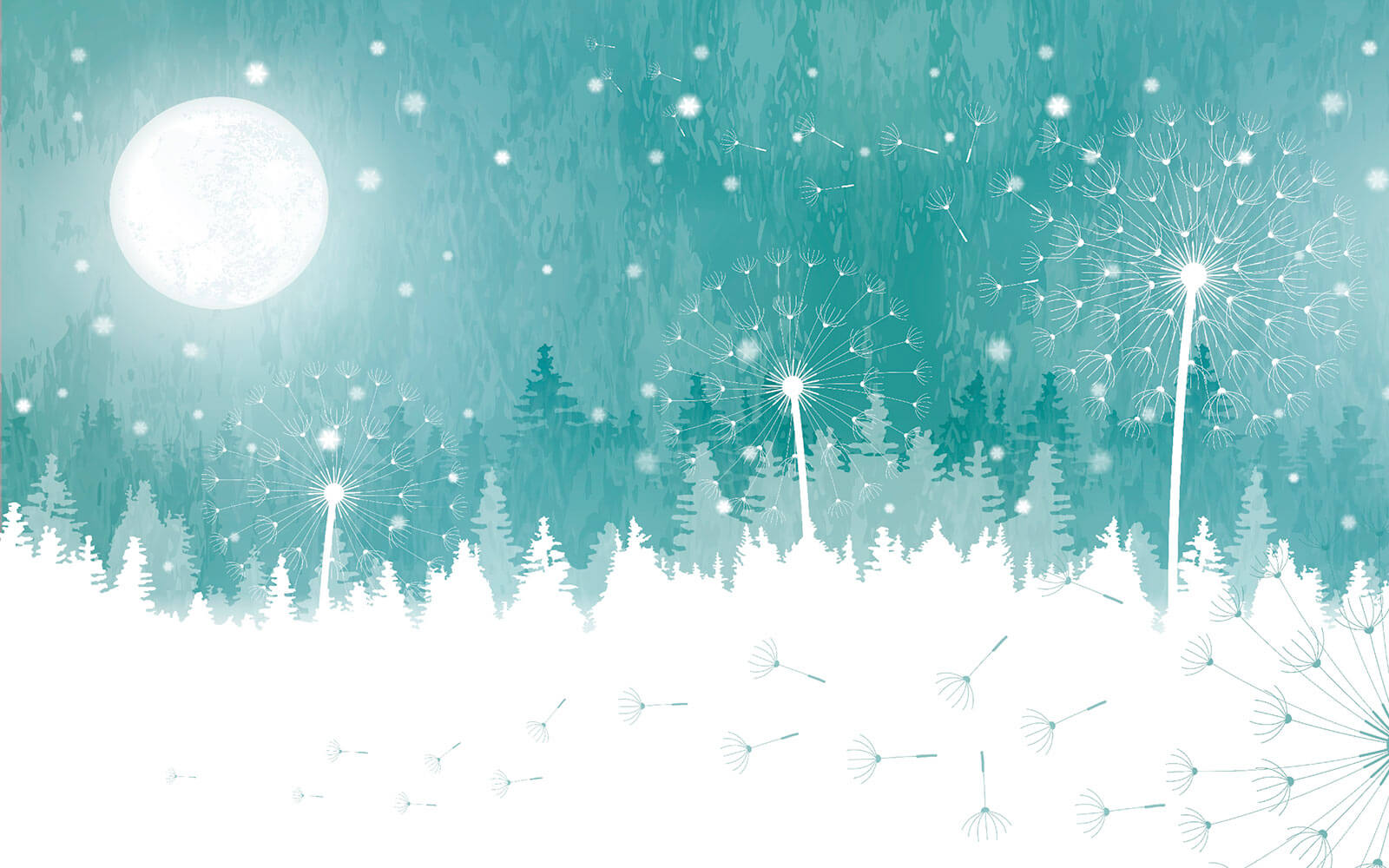 Місяць над засніженим лісом u18359p - Місяць над засніженим лісом - tegory