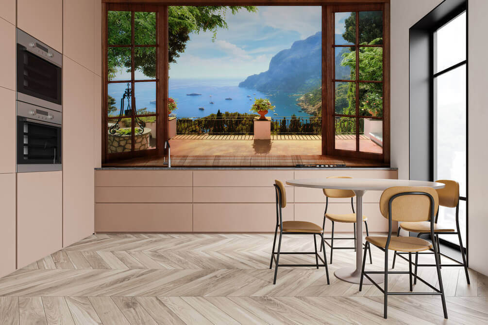 View of the ocean from a balcony