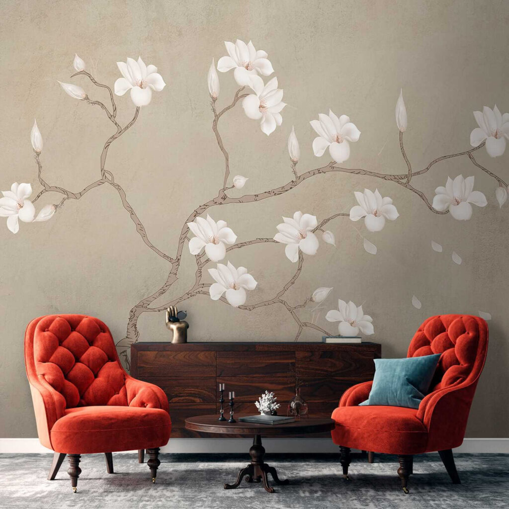 White flowers on a branch