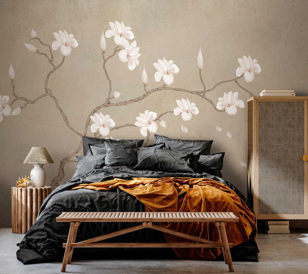 White flowers on a branch