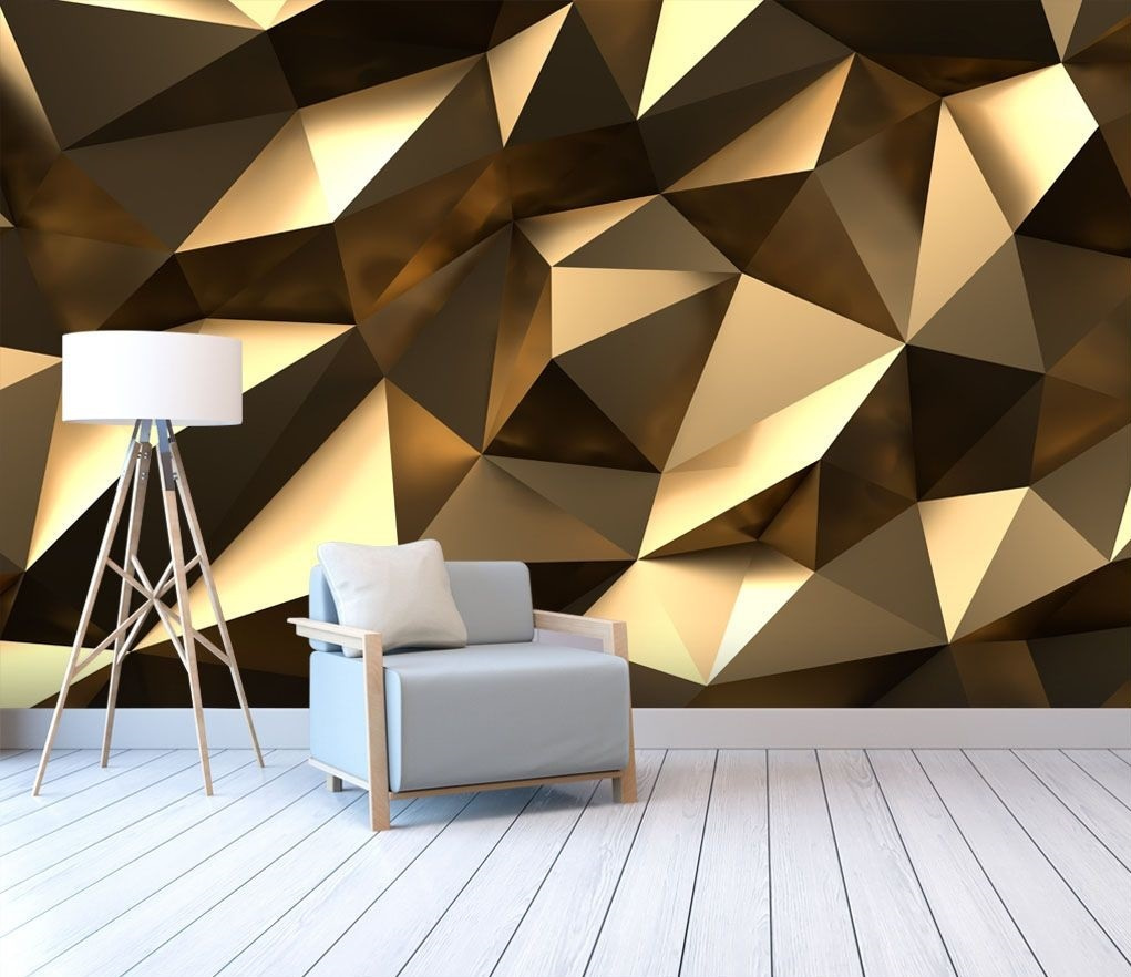 Shimmering geometric abstraction in browns