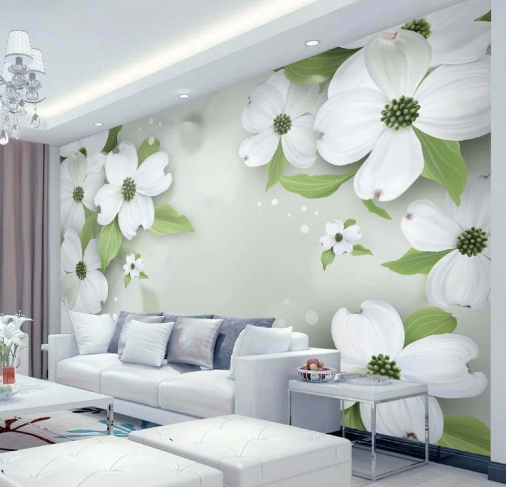 u17150pig1m - Білі квіти з зеленим листям - tegory