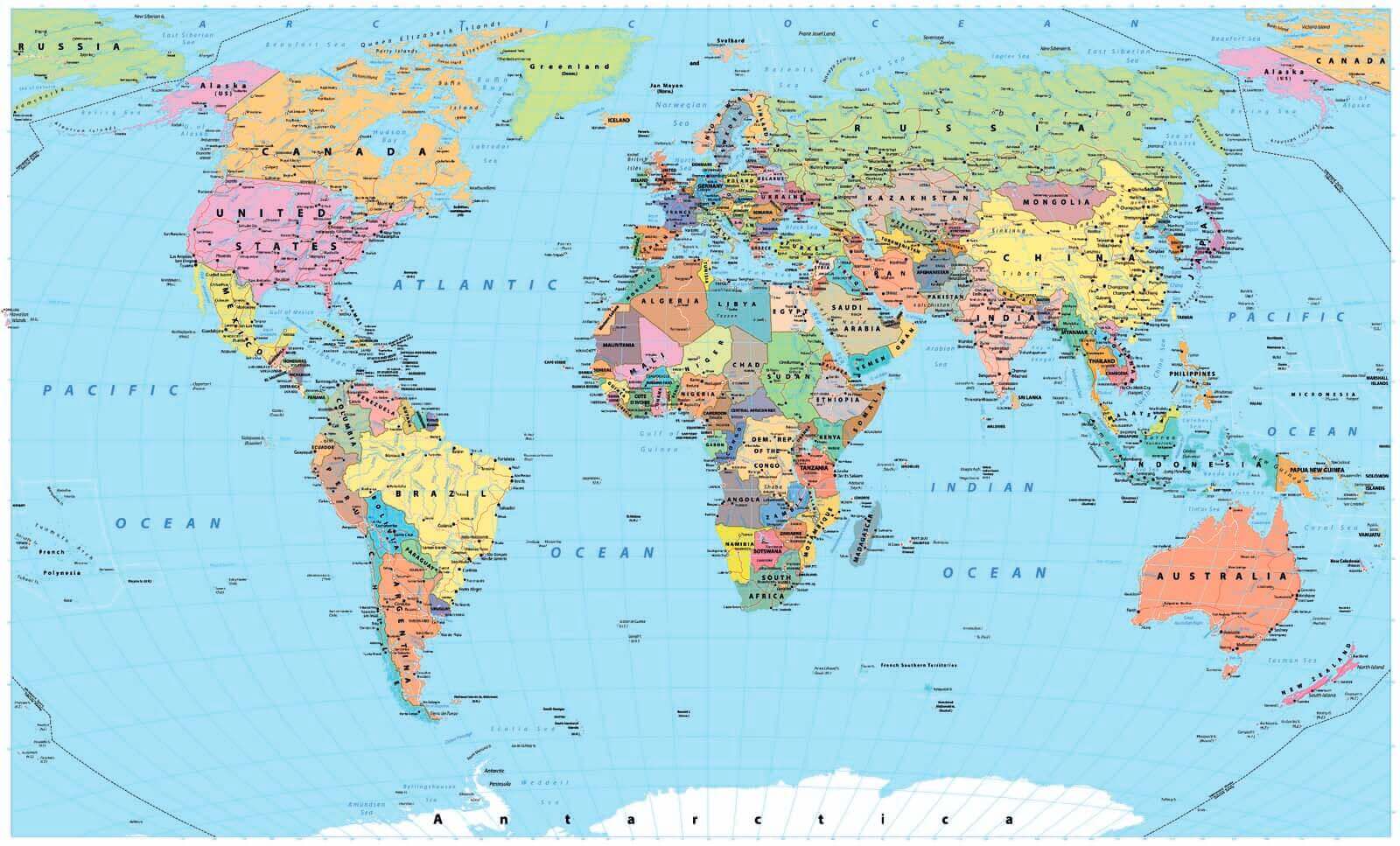 Map of the world Map of the world