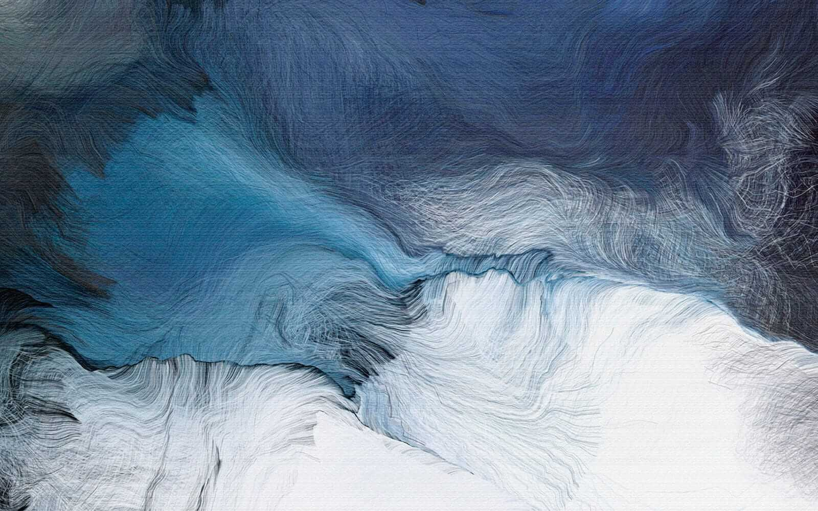 Blue and white painting