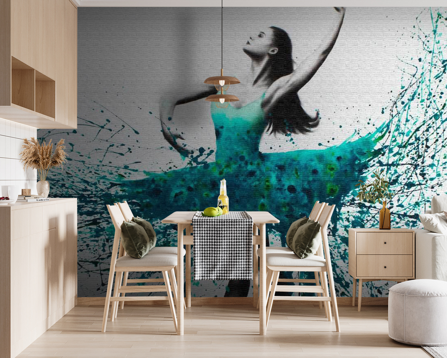 u01519pik119m - Жінка танцює в синій сукні - tegory