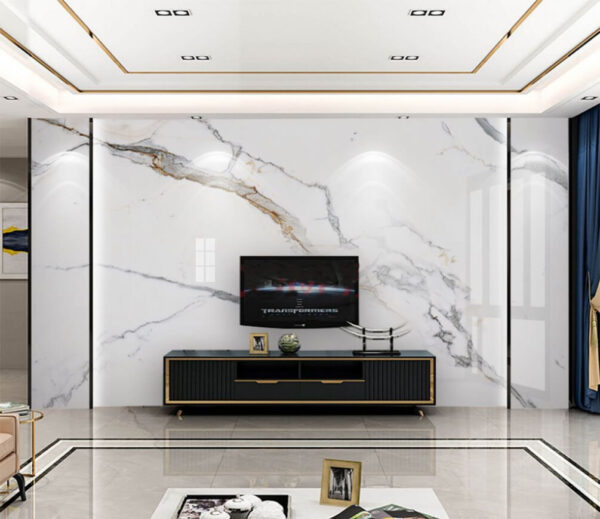 Elegant white marble with gray veins Elegant white marble with gray veins