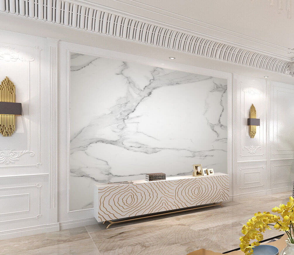 u05404pig2m - Біла мармурова поверхня з чорними прожилками - tegory