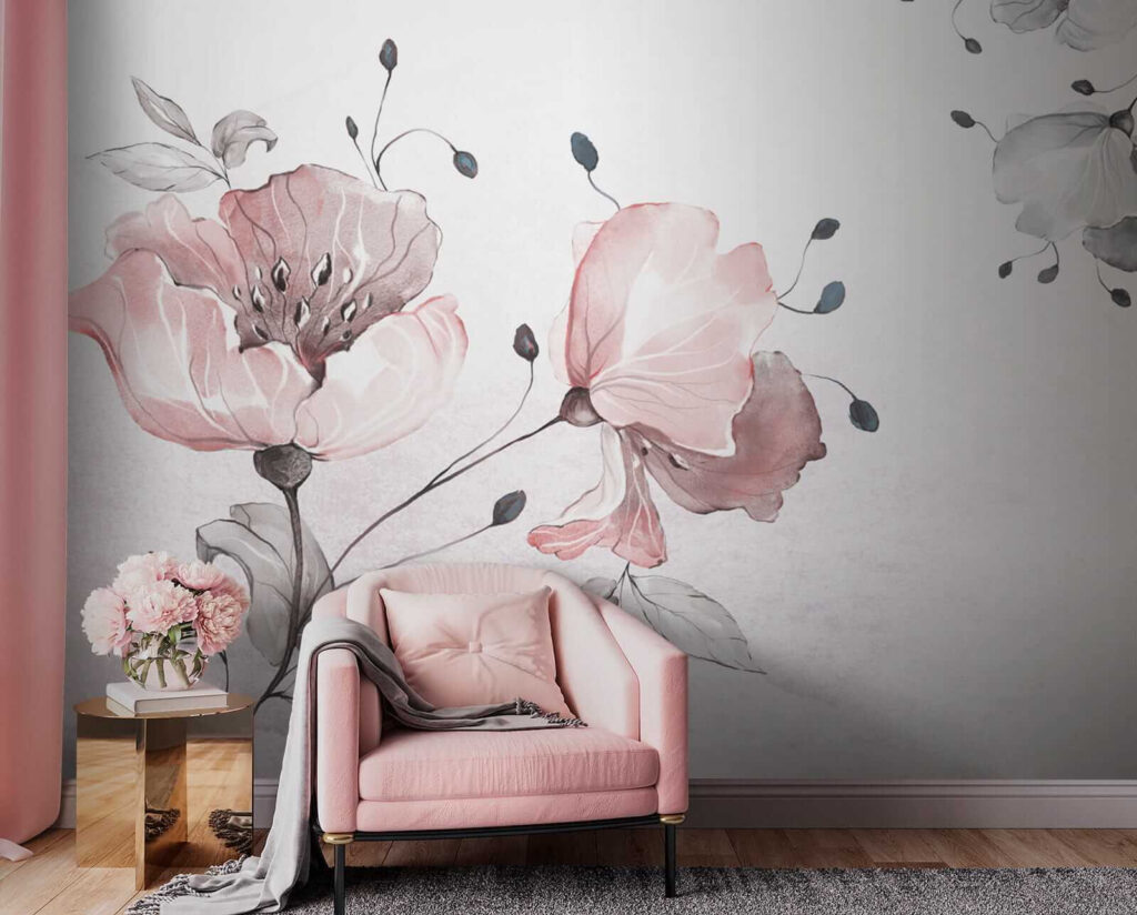 Delicate floral watercolor design