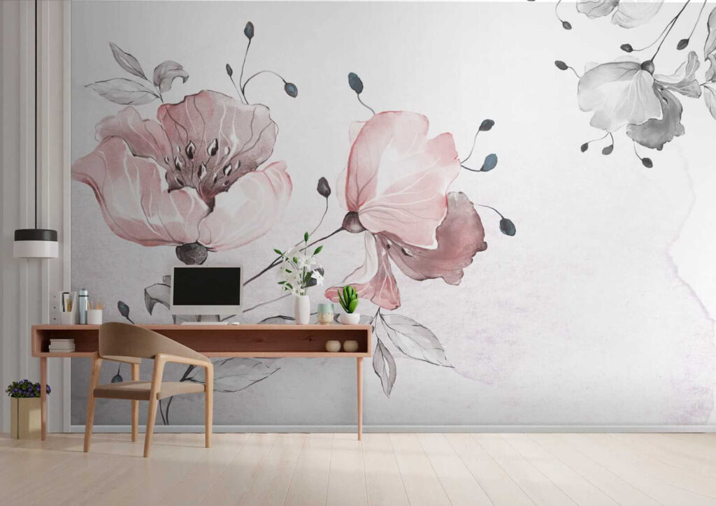 Delicate floral watercolor design