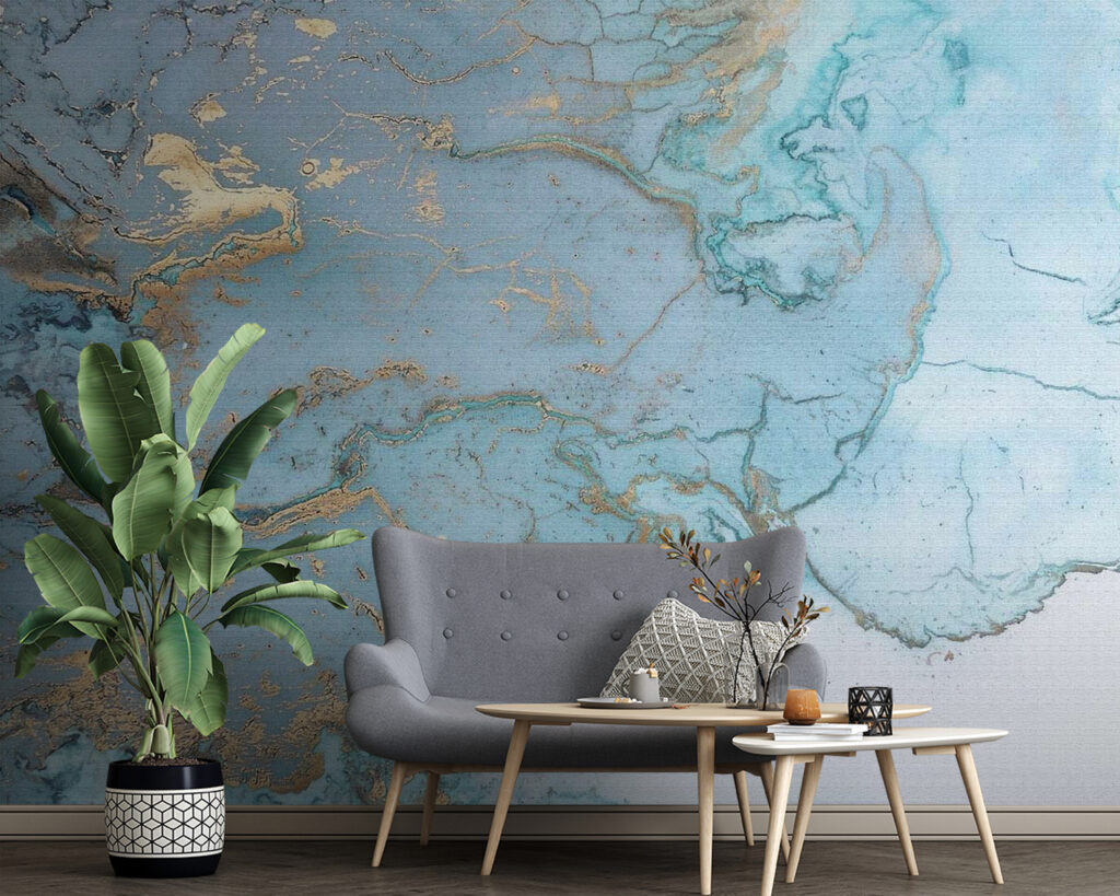 Elegant Abstract Aqua and Metallic Art Elegant Abstract Aqua and Metallic Art