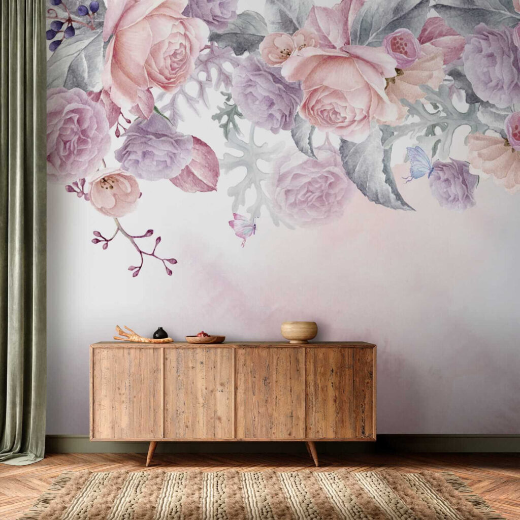 Watercolor painting of flowers