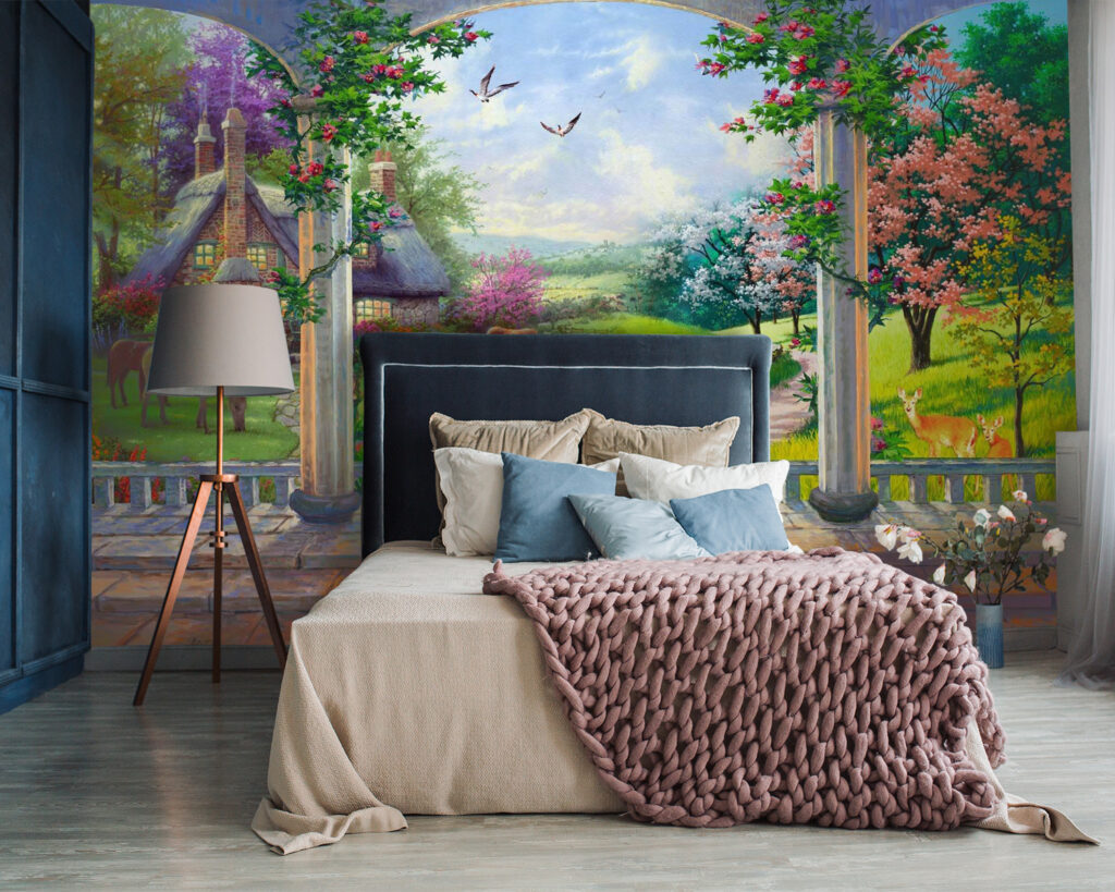 u09760pib87 1024x819 - Картина пейзажу з конем і будинком - tegory