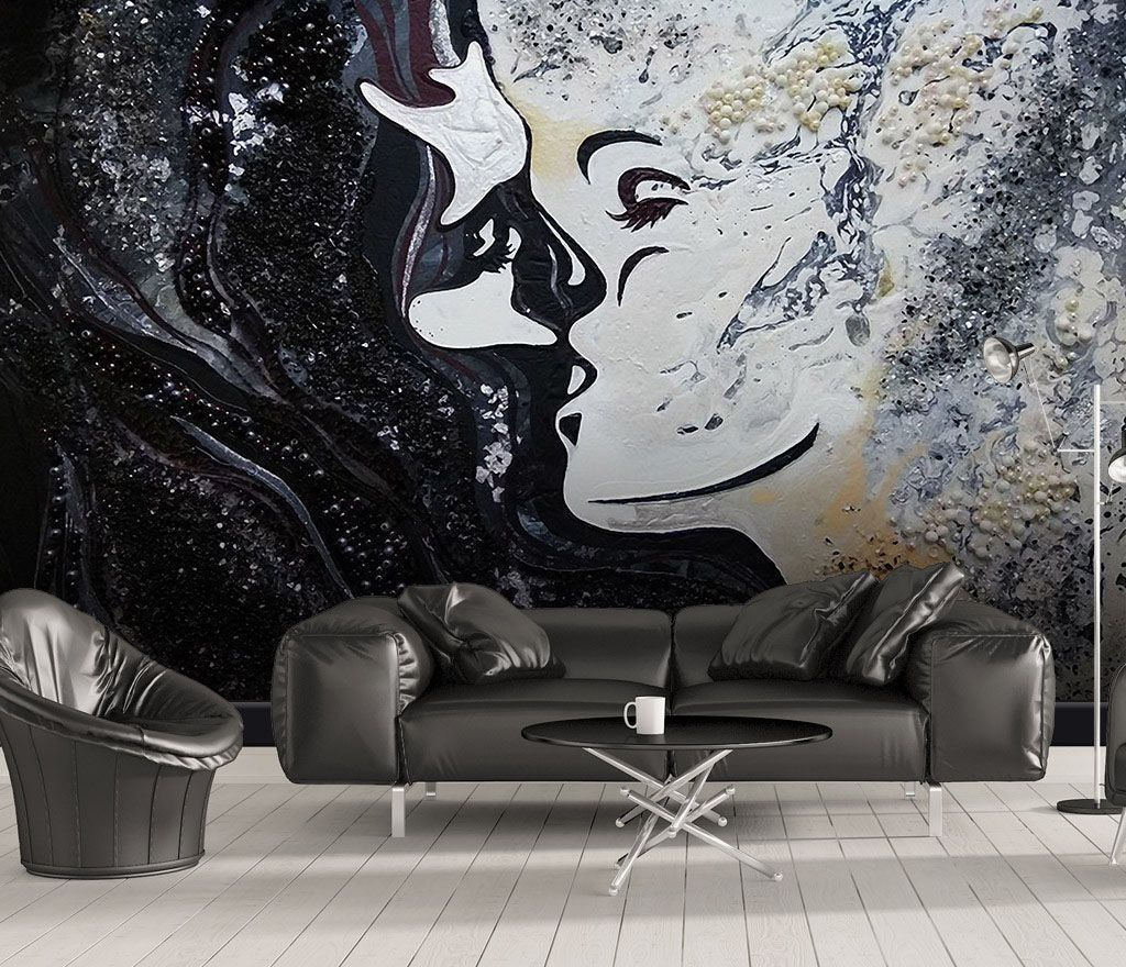 Painting of a woman's face