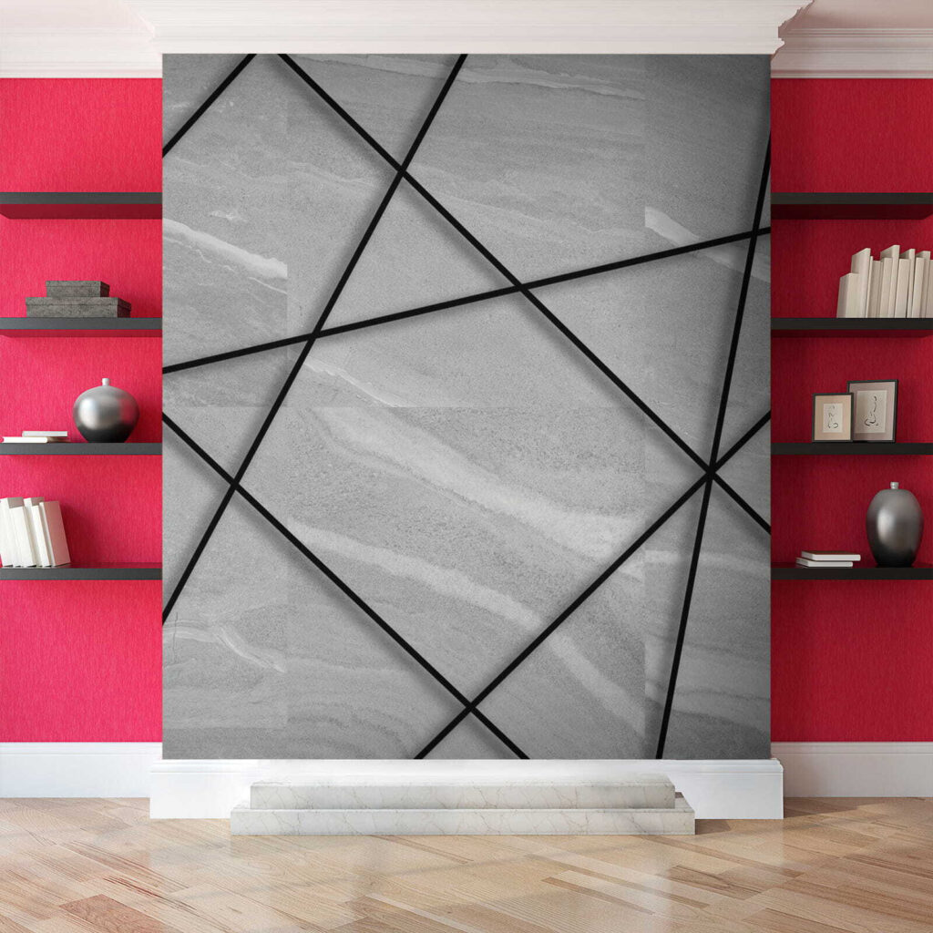 Black lines on a white surface