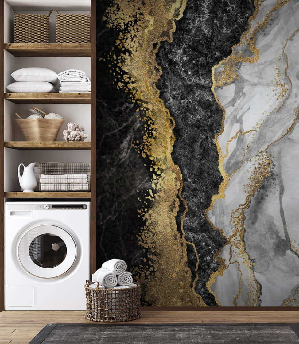 Marble Elegance with Glittering Accents