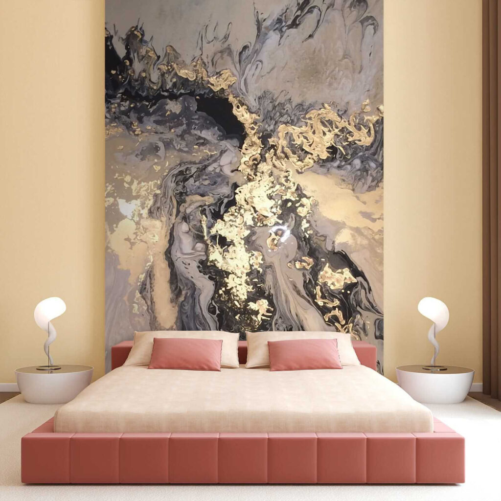 Ethereal swirls in metallic hues Ethereal swirls in metallic hues
