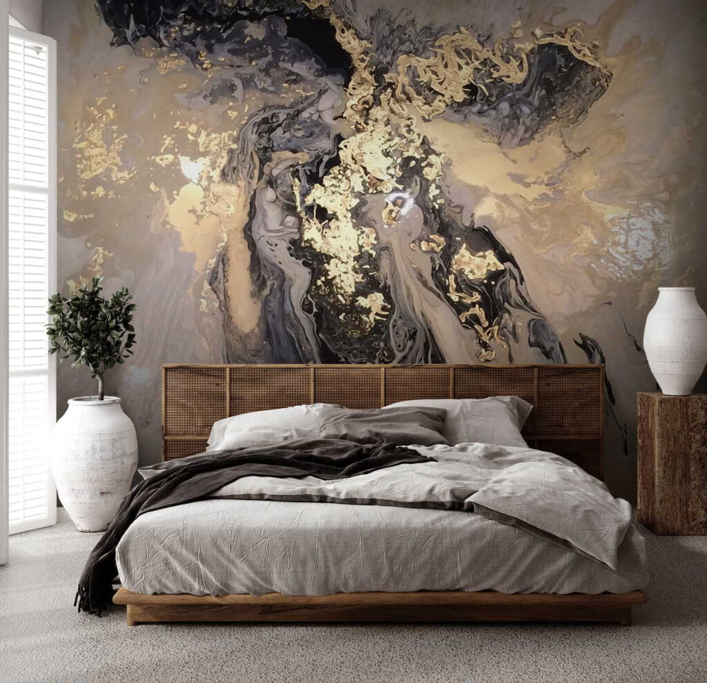 Ethereal swirls in metallic hues Ethereal swirls in metallic hues