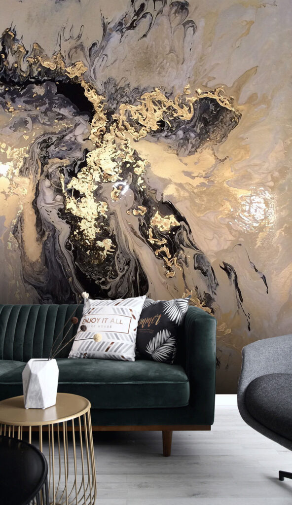 Ethereal swirls in metallic hues Ethereal swirls in metallic hues