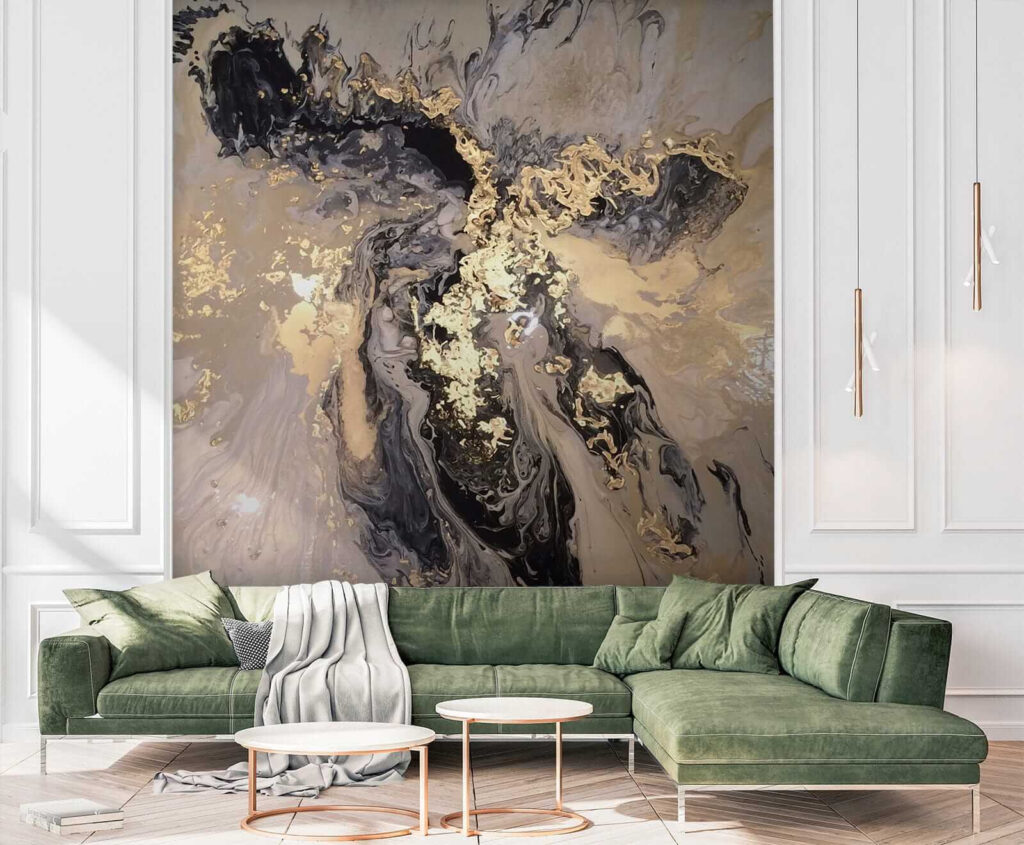 Ethereal swirls in metallic hues Ethereal swirls in metallic hues