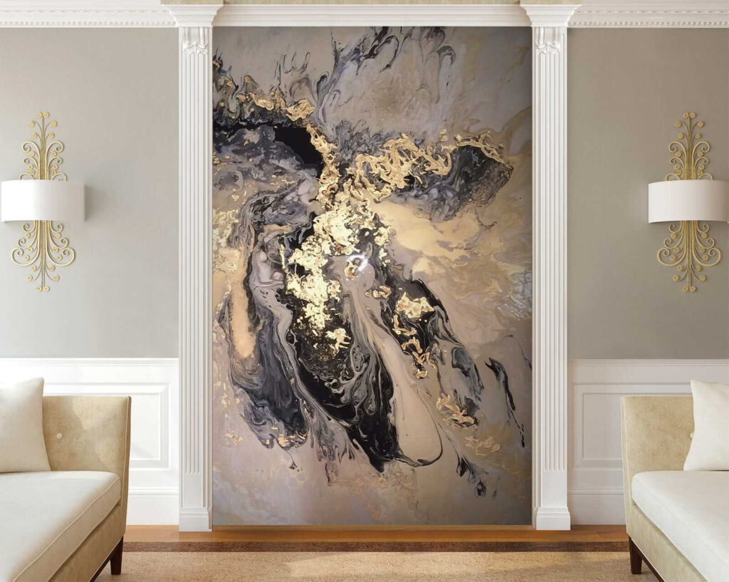 Ethereal swirls in metallic hues Ethereal swirls in metallic hues