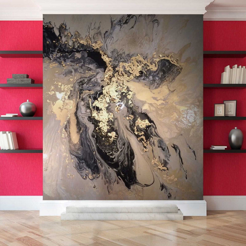 Ethereal swirls in metallic hues Ethereal swirls in metallic hues