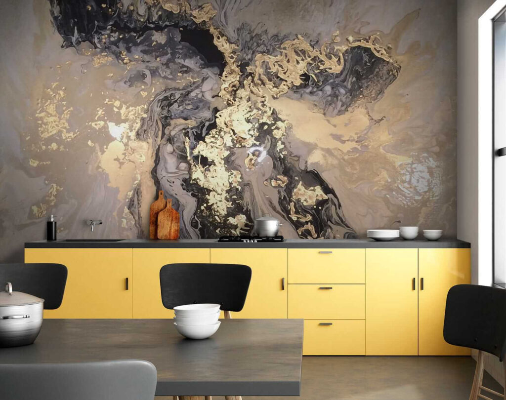 Ethereal swirls in metallic hues Ethereal swirls in metallic hues