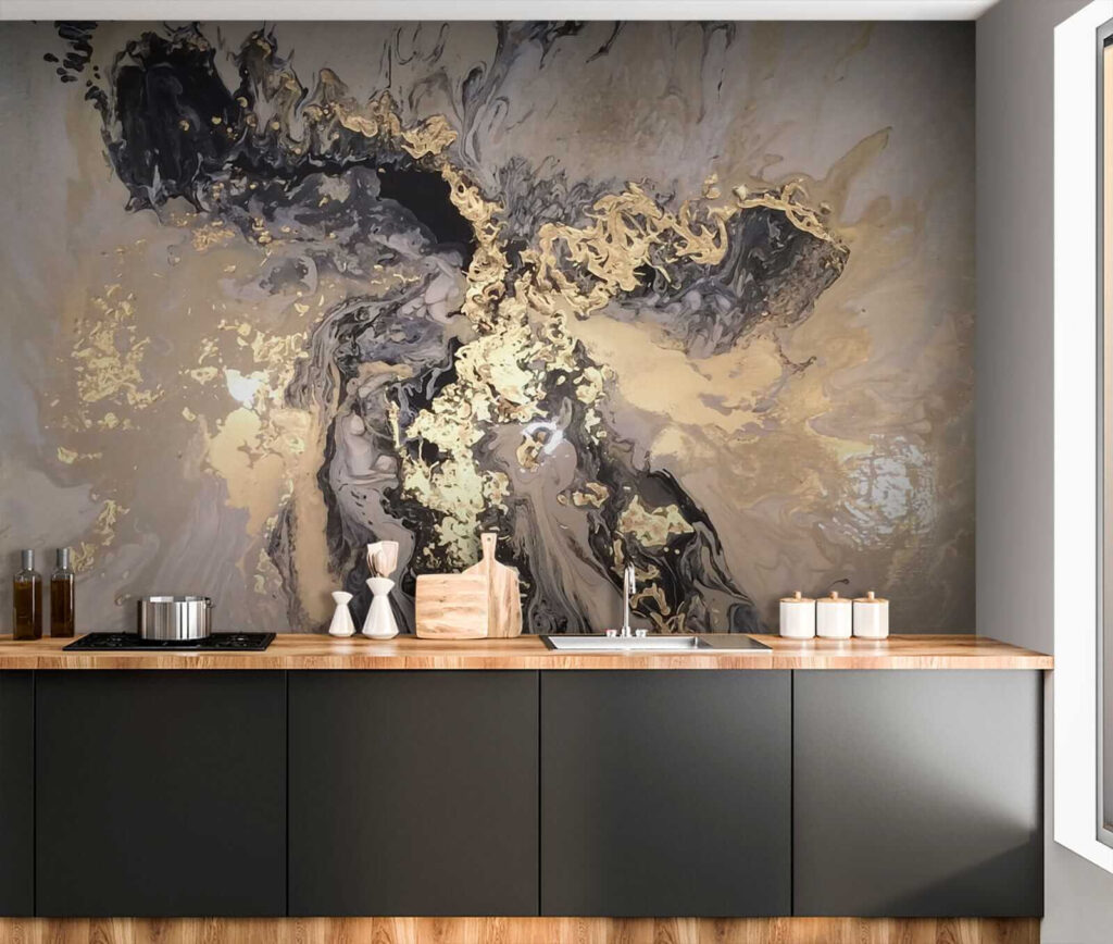 Ethereal swirls in metallic hues Ethereal swirls in metallic hues